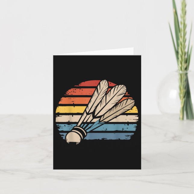 Tarjeta Volante de Bádminton Atardecer Distorsionado Diver (Anverso)