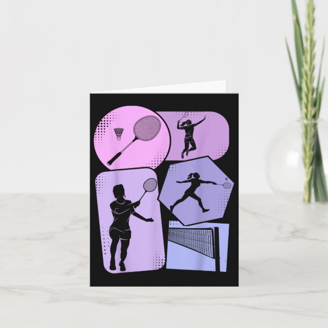 Tarjeta Volante de bádminton mujeres niñas  (Anverso)