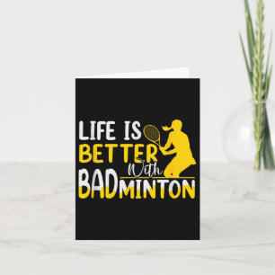 Tarjeta Volante de bádminton Raqueta Jugador de bádminton 