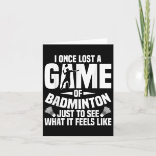 Tarjeta Volante de bádminton una vez perdido jugador de vo