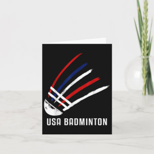 Tarjeta Volante de bádminton USA Rojo Blanco Azul