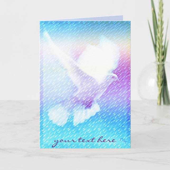 Tarjeta Volar en un arcoíris (Anverso)