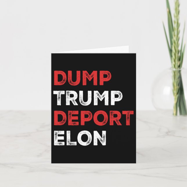 Tarjeta Volcar Trump Deport Elon (Anverso)