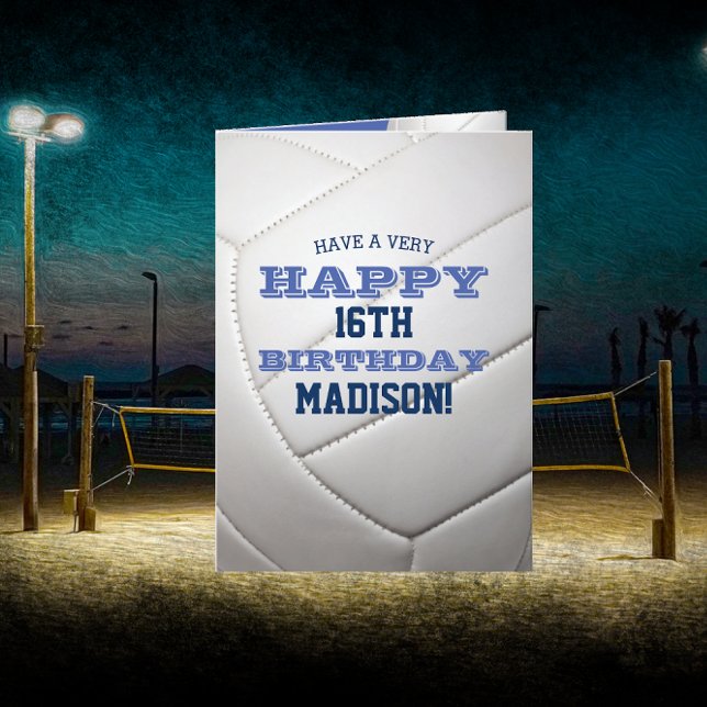 Tarjeta Voleibol agrega tu nombre y cumpleaños del año (Subido por el creador)