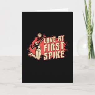 Tarjeta Vóleibol Amor En Jugador De Voleibol De Primera Hu