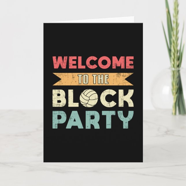 Tarjeta Voleibol Bienvenidos Al Ball Beach Block Fiesta (Anverso)