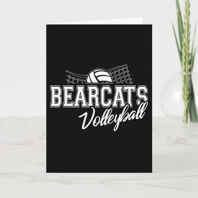 Tarjeta Voleibol de Bearcats Espíritu de Regreso a Clases  (Anverso)