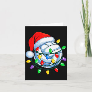 Tarjeta Voleibol de Navidad Xmas Santa Srts Sombrero Hombr