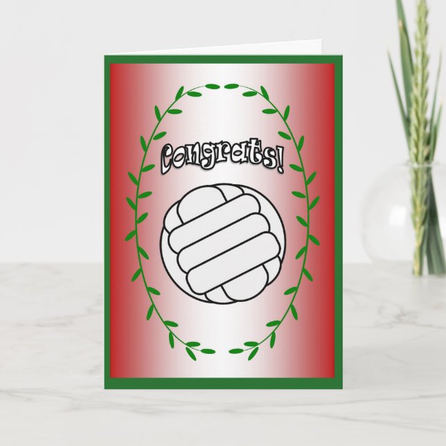 Tarjeta Voleibol - ¡Felicidades! (Anverso)