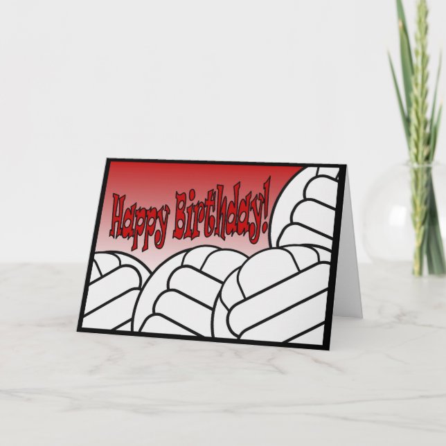 Tarjeta Voleibol - ¡Feliz cumpleaños del mayor fanático! (Anverso)