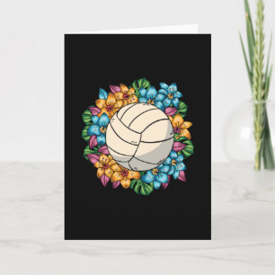 TARJETA VOLEIBOL FLORAL