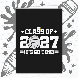 Tarjeta Voleibol Graduación Hora de Ir Clase Superior de 2
