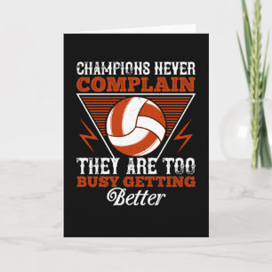 Tarjeta Voleibol - Los Campeones Nunca Se Quejan