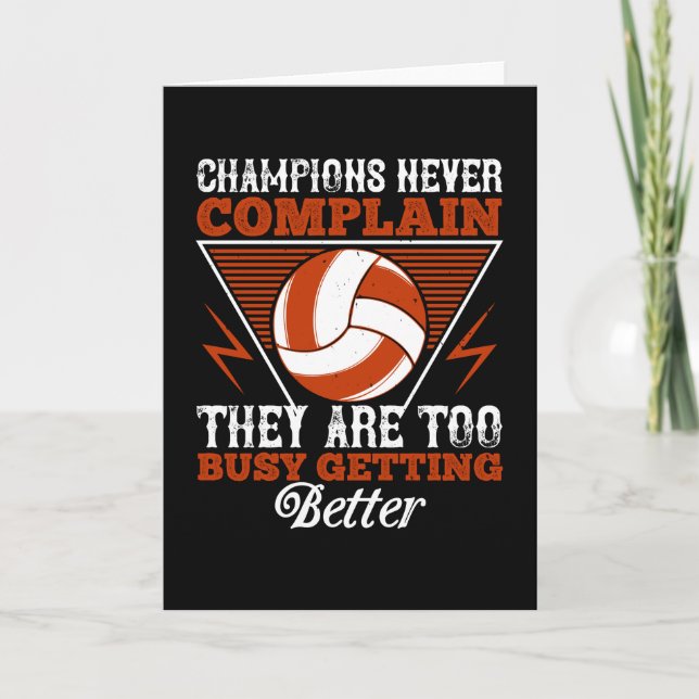 Tarjeta Voleibol - Los Campeones Nunca Se Quejan (Anverso)