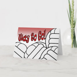Tarjeta ¡Voleibol - manera de ir! ¡Congrats!