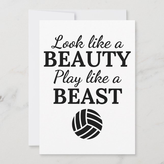 Tarjeta Voleibol: Parece un juego de belleza como una best (Anverso)