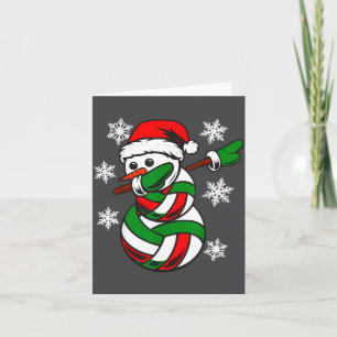 Tarjeta Voleibol Santa Sombrero Muñeco de nieve Navidad Di