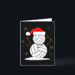 Tarjeta Voleibol Snowman Xmas<br><div class="desc">Voleibol Snowman Xmas</div>