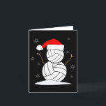 Tarjeta Voleibol Snowman Xmas<br><div class="desc">Voleibol Snowman Xmas</div>