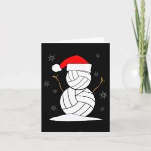 Tarjeta Voleibol Snowman Xmas