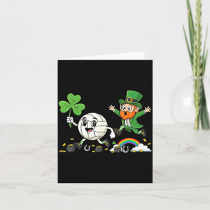 Tarjeta Voleibol Trébol de Trébol Día de San Patricio Muje