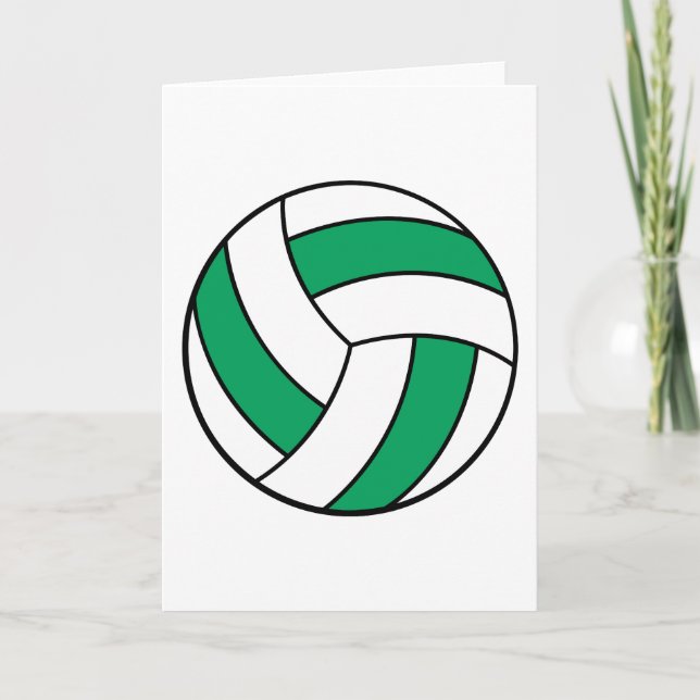 Tarjeta voleibol verde y blanco (Anverso)