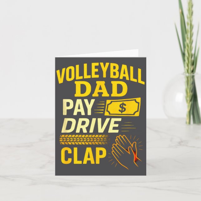 Tarjeta Volleyball Dad - Funny Proud Father Player  (Anverso)