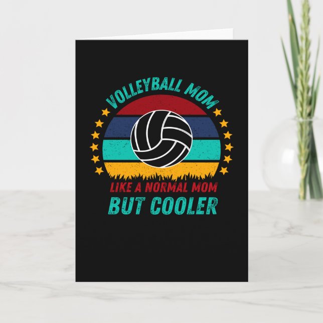 Tarjeta Volleyball Mom - Regalo de Día de la Madre Guay (Anverso)