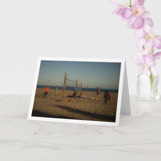 Tarjeta Vollyball at Playa de la Malvarrosa de Valencia (Orquídea)