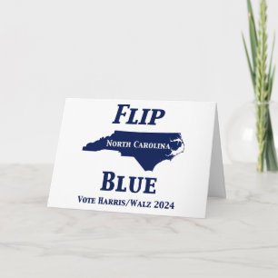 Tarjeta Voltear el azul de Carolina del Norte en 2024