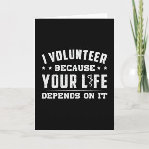 Tarjeta Voluntariado Ambulancia Paramédica EMS Funny