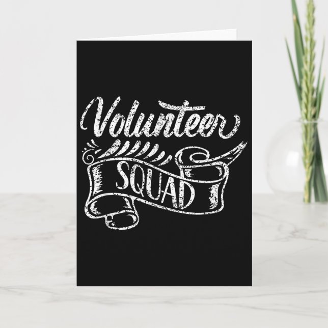 Tarjeta Volunteer Squad Job Volunteering Volunteers Unpaid (Anverso)