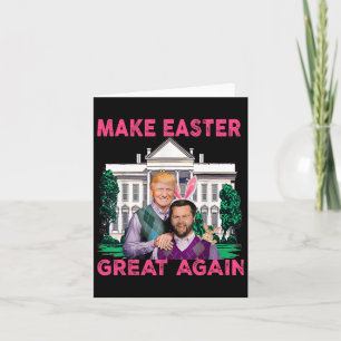 Tarjeta Volver a hacer grande la Pascua Trump Vance Bunny 