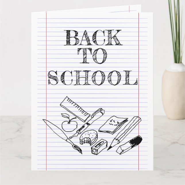 Tarjeta Volver a la escuela (Anverso)