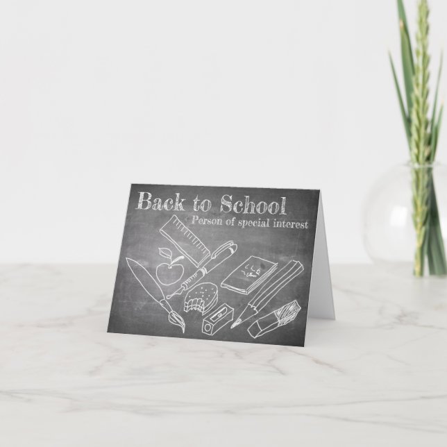 Tarjeta Volver a la escuela (Anverso)