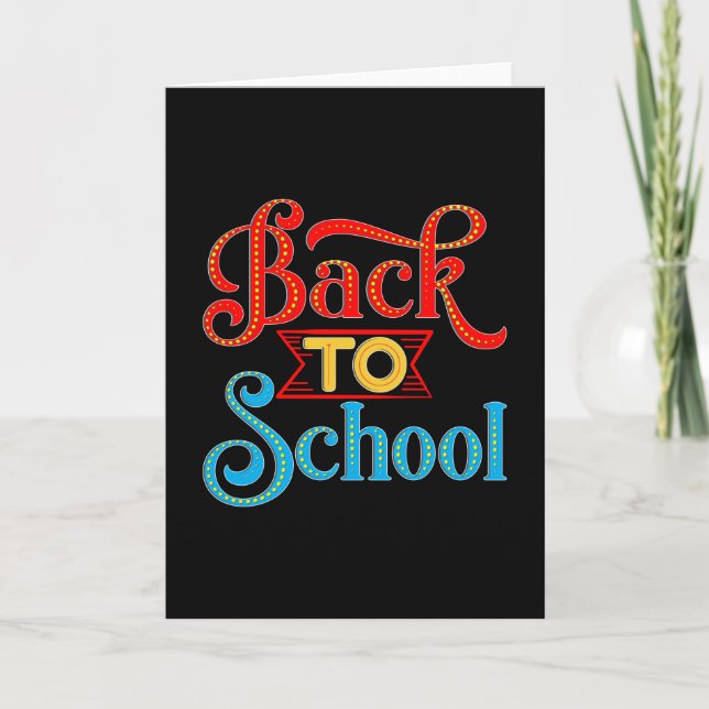 Tarjeta Volver a la escuela (Anverso)