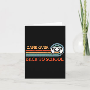 Tarjeta Volver Al Juego De Diversión Escolar Sobre El Vide