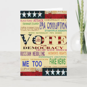 Tarjeta Vota por la democracia