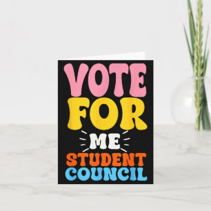Tarjeta Vota por mí Consejo Estudiantil Juventud Genial El