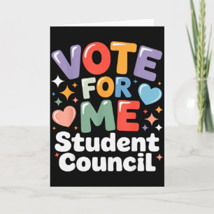 Tarjeta Vota por mí Vibraciones del Consejo Estudiantil El