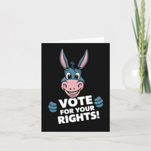 Tarjeta ¡Vota Por Tus Derechos! Pegatina