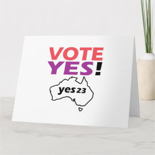Tarjeta Vota Sí a la Voz de los Indígenas Australianos