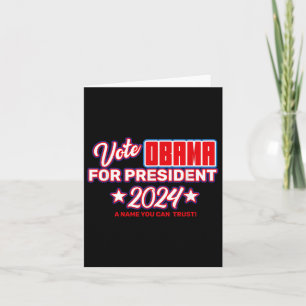 Tarjeta Votar a Obama por el presidente 2024 _ Michelle Ob