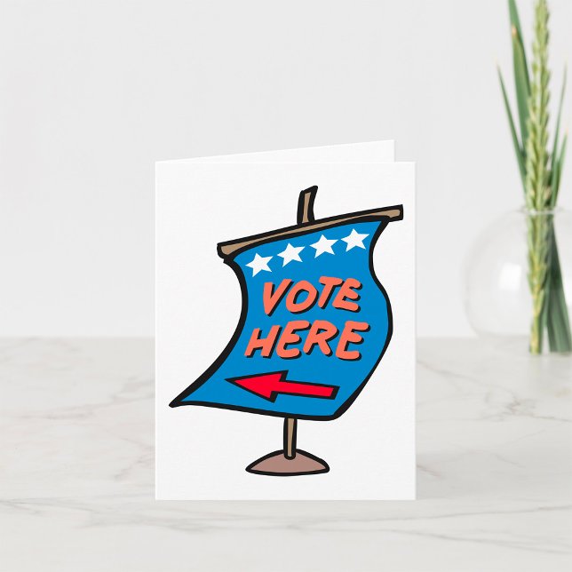 Tarjeta Votar aquí Rótulo (Subido por el creador)