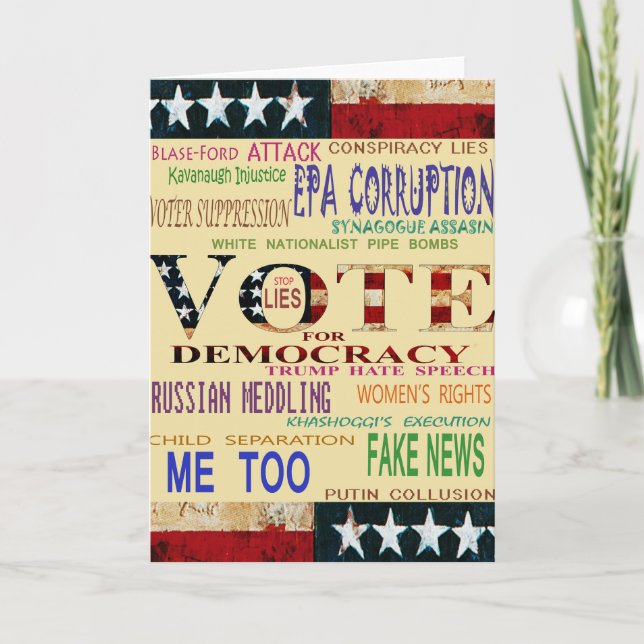 Tarjeta Votar por la democracia (Anverso)