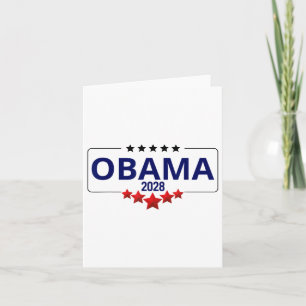 Tarjeta Votar por Obama 2028 Retro Obama presidente 2028 O