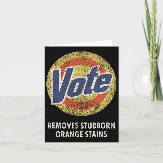 Tarjeta Vote Ditergente Funny Vintage (Anverso)