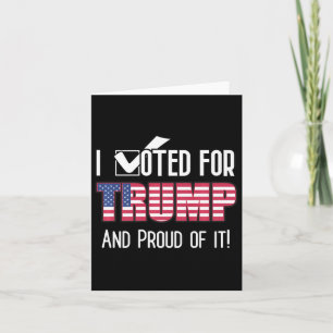 Tarjeta Voté por el patriota patriota de Trump
