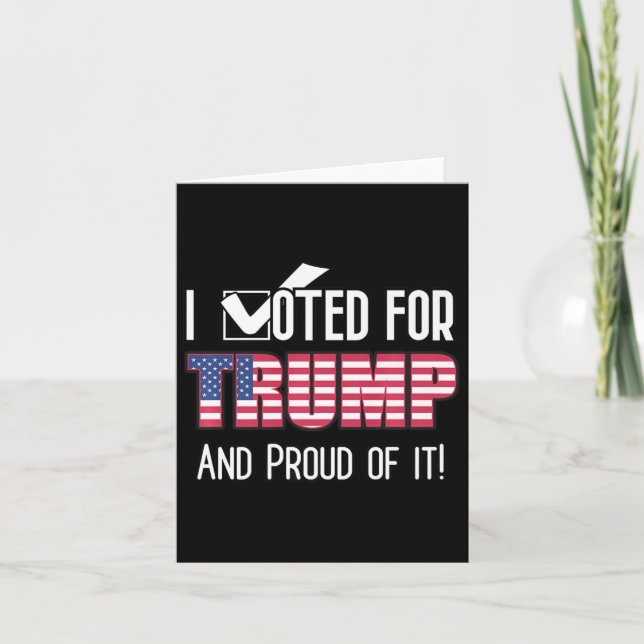 Tarjeta Voté por el patriota patriota de Trump (Anverso)