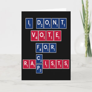 Tarjeta Voto Azul Progresista Liberal Anti Republicano Igu